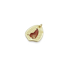 Load image into Gallery viewer, Gold Colorful Enamel Butterfly On Oval Charm, Sku#LK864