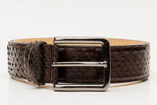 Load image into Gallery viewer, The Boss Brown python Sneak  Leather Leather Belt