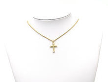 Load image into Gallery viewer, Gold Pearl Cross Pendant, sku#Y605
