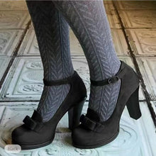 Load image into Gallery viewer, Women's Suede Peep-Toe Stiletto Pumps with Bow &amp; Buckle Ankle Strap | High Heel Dress Shoes