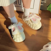 Load image into Gallery viewer, Unisex Cute Rabbit Fuzzy Slippers | Detachable Washable Plush House Shoes