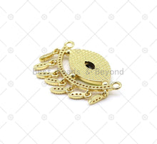 Load image into Gallery viewer, CZ Micro Pave Enamel Colorful Evil Eye With Teardrop Shape Pendant, 18K Gold Filled Evil Eye Charm,Necklace Bracelet Charm Pendant,Sku#L636