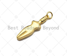 Load image into Gallery viewer, 18K Dainty Gold Female Body Pendant,Female Empowerment Charm, Necklace Bracelet Charm Pendant,8x27mm, Sku#LK267
