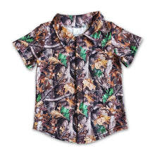 Load image into Gallery viewer, Camo print short sleeve boy summer polo shirt