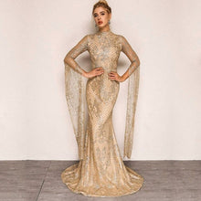 Load image into Gallery viewer, Winter Dress Women Silver Slim Dress Maxi Dress