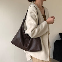 Load image into Gallery viewer, Genuine Full-Grain Cowhide Leather Shoulder Tote Bag – Soft Structured Women's Handbag