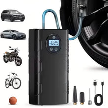 Load image into Gallery viewer, Portable 120 PSI Cordless Air Compressor – Tire Inflator for Car, Bike &amp; Motorcycle