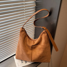 Load image into Gallery viewer, Suede-Look High-Capacity Crossbody Bag – Versatile Everyday Shoulder Bag for Women