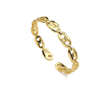 Load image into Gallery viewer, Gold Mariner Link Bangle Bracelet, LD86