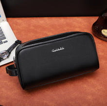 Load image into Gallery viewer, Men's PU Leather Clutch Bag | Business Travel Handbag for Men | Black &amp; Brown