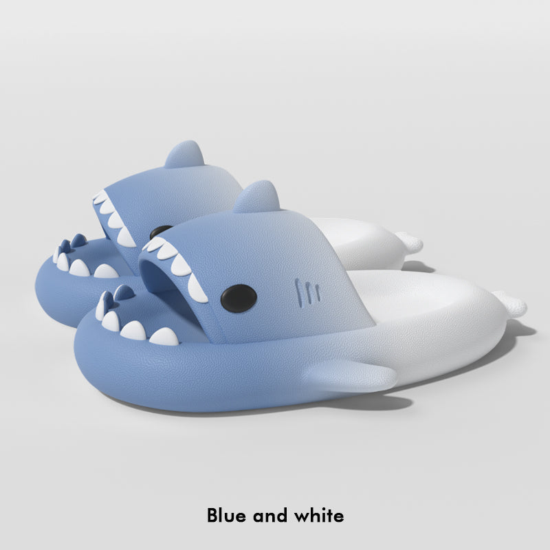 Men's Gradient Shark Slippers | EVA Non-Slip Cartoon Home Bathroom Slides