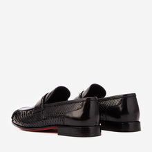 Load image into Gallery viewer, The Aurelio Black Python &amp; Baby Buffalo Leather Penny Loafer