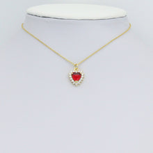 Load image into Gallery viewer, Various Stone Heart shape Gold Charm Pendant,Sku#LD739