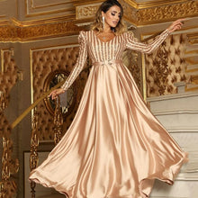 Load image into Gallery viewer, Spring Summer Women Clothing V Neck Swing Dress Sexy Dress Trailing Cocktail Evening Dress