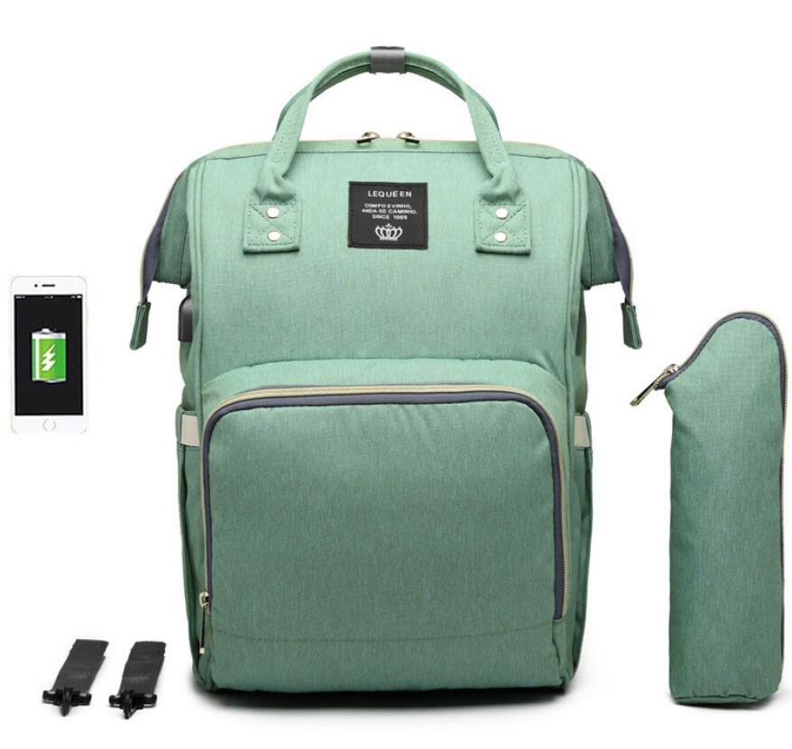 Waterproof Diaper Bag Backpack with USB Charging Port | Large Capacity Travel Nursing Bag for Moms & Dads