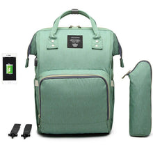 Load image into Gallery viewer, Waterproof Diaper Bag Backpack with USB Charging Port | Large Capacity Travel Nursing Bag for Moms &amp; Dads