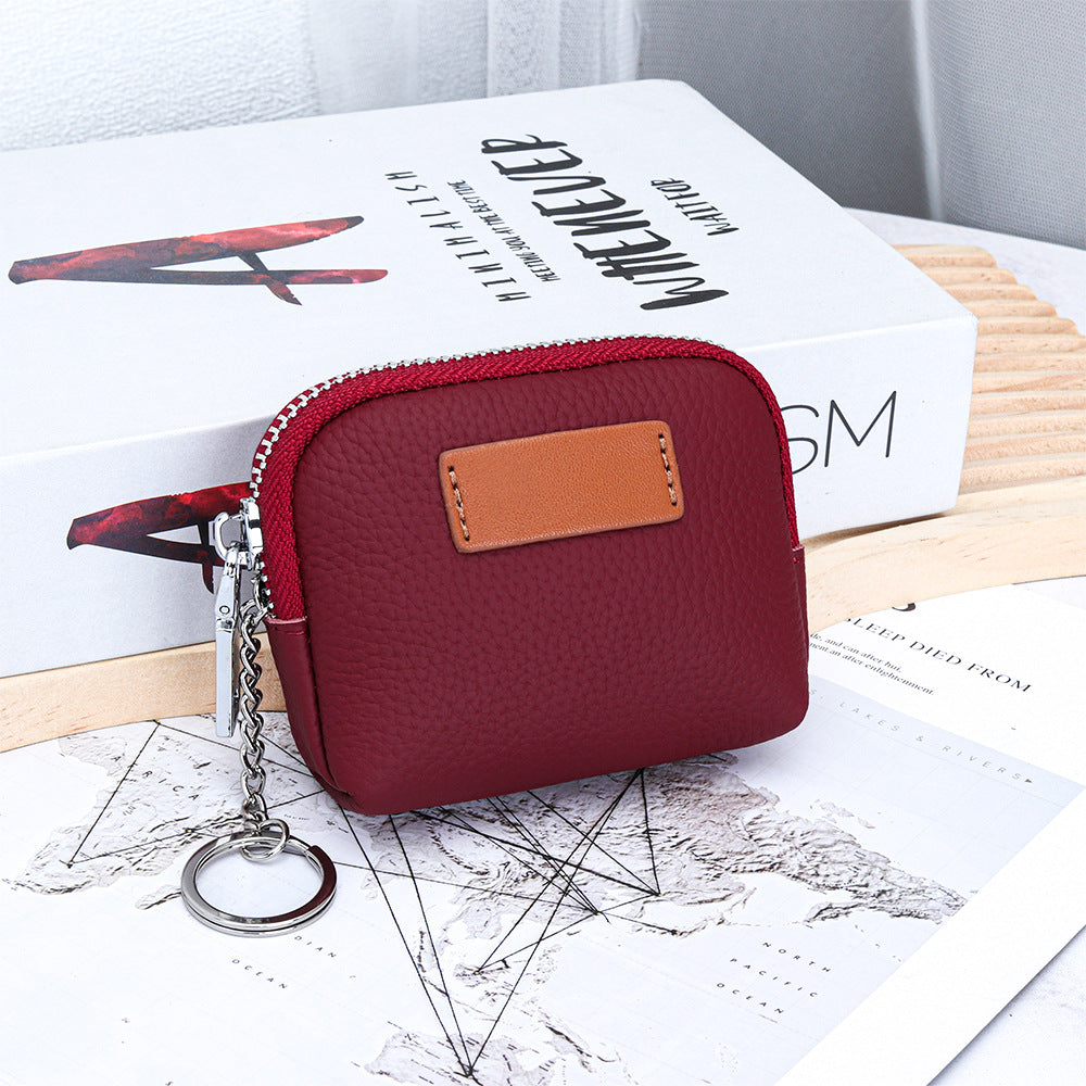 Mini Genuine Leather Wallet for Women – Slim Compact Bifold Card Holder