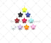 Load image into Gallery viewer, Enamel Colorful Five Point Star Pendant, Star Charm, Pink Turquoise Black Yellow Enamel Jewelry,10mm,Sku#LD158
