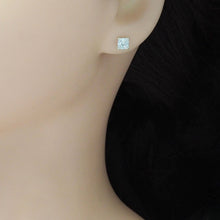 Load image into Gallery viewer, Sterling Silver Square shape stud earrings, sku#LX396