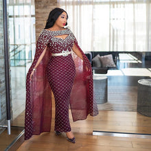 Load image into Gallery viewer, Dress Shawl Gold Sexy Sheath Slim Dress
