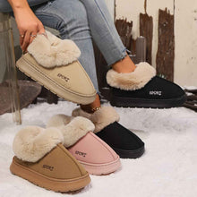 Load image into Gallery viewer, Women's Plush Slippers | Non-Slip Faux Fur Lined Platform Indoor House Shoes