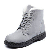 Load image into Gallery viewer, Women's Plush Snow Boots | Flat Heel Waterproof Casual Winter Boots