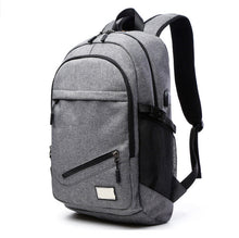 Load image into Gallery viewer, Anti-Theft USB Charging Laptop Backpack – Water-Resistant Nylon Travel Bag with Shoulder Straps
