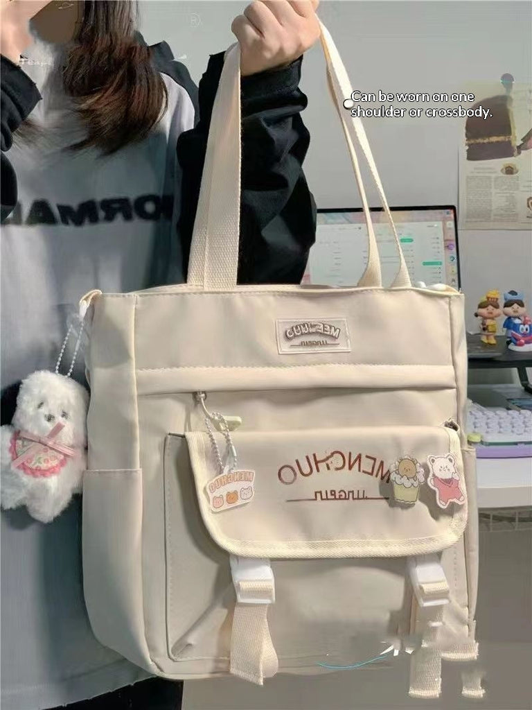 Preppy Large Capacity Nylon Shoulder Bag & Crossbody – Women's Everyday Bag