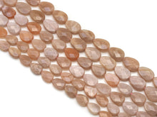 Load image into Gallery viewer, Natural Quality Faceted Teardrop Peach Moonstone Beads, Sku#HY3