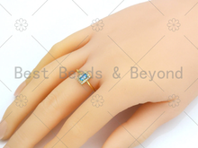 Load image into Gallery viewer, Big  Rectangle CZ Adjustable Ring,Sku#X234