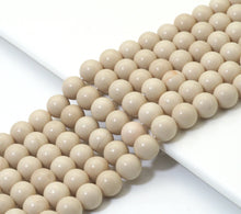 Load image into Gallery viewer, Genuine Fossil Wood Round Smooth Beads, 6mm/8mm/10mm/12mm, Sku#U1495