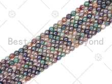 Load image into Gallery viewer, Mystic Natural Green Brown Agate Round Faceted Beads, 6mm/8mm/10mm/12mm Natural Agate Beads, 15.5'' Full Strand, Sku#UA225