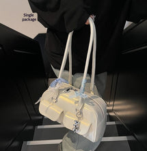 Load image into Gallery viewer, Bow-Tie Ribbon Bowling Bag | Stylish High-Capacity Shoulder &amp; Tote Bag for Women