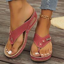 Load image into Gallery viewer, Women's Plus-Size Wedge Flip-Flops - Comfortable Summer Sandals with Non-Slip Rubber Sole
