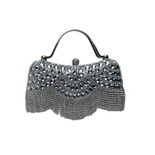 Load image into Gallery viewer, Diamond Tassel Evening Clutch Bag - Crystal Embellished Handbag for Women | Formal Party Purse
