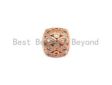 Load image into Gallery viewer, CZ Micro Pave Drum Barrel Fancy spacer beads, sku#X113