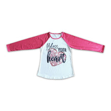 Load image into Gallery viewer, Bless your heart long sleeve mommy and me adult valentine's shirt