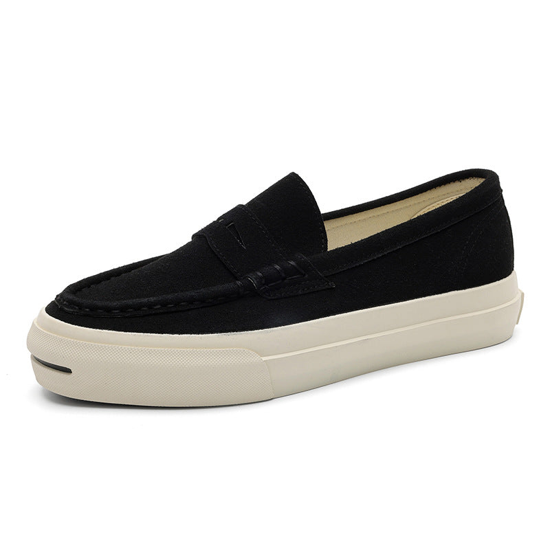 Men's Suede Tassel Loafers - Chunky Sole Slip-On Casual Shoes