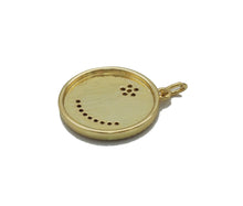 Load image into Gallery viewer, Pave Gold Cresent Moon Star Medallion Coin Charm, Sku#LX117