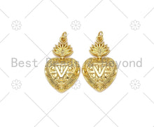 Load image into Gallery viewer, Gold Filled Fancy Heart Pendant/Charm, Heart Pendant, Madeline jewelry, 18x31mm,Sku#L609