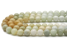 Load image into Gallery viewer, Genuine Yellow Blue Aquamarine Round Smooth Beads, Sku#U1365