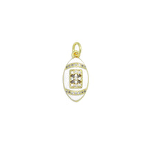 Load image into Gallery viewer, CZ White Enamel Baseball Charm Pendant, Sku#LK1162