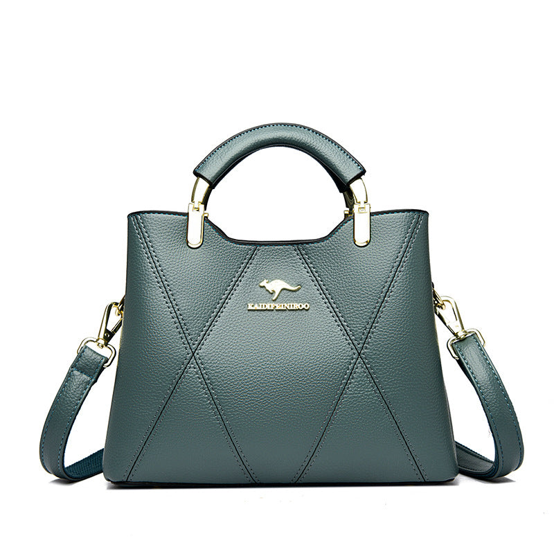 Women's High-Capacity Tote Bag & Shoulder Bag – PU Leather Plaid Crossbody Handbag