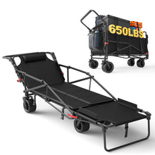 Load image into Gallery viewer, 2-in-1 Folding Wagon Cart Chair 650LBS Capacity