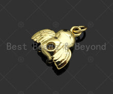 Load image into Gallery viewer, Gold Filled CZ Micro Pave Cute Angel Shape Pendant,18K Gold Filled Angel Charm, Necklace Bracelet Charm Pendant,15x14mm,Sku#LK343