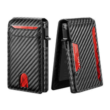 Load image into Gallery viewer, Men's Genuine Leather Card Holder with Metal Details - Slim Wallet