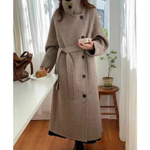 Load image into Gallery viewer, Loose-fitting Double-faced Cashmere Coat, Extra-thick Wool Overcoat