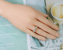Load image into Gallery viewer, Rectangle CZ Adjustable Ring, Sku#LD211