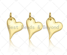 Load image into Gallery viewer, 18K Dainty Gold Peach Heart Pendant/Charm,Gold Medallion Charm, Necklace Bracelet Charm Pendant,11x15mm, Sku#LK243