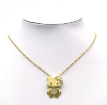 Load image into Gallery viewer, Gold CZ Cartoon Tiger Bear Hello Kitty Charm, Sku#LK687